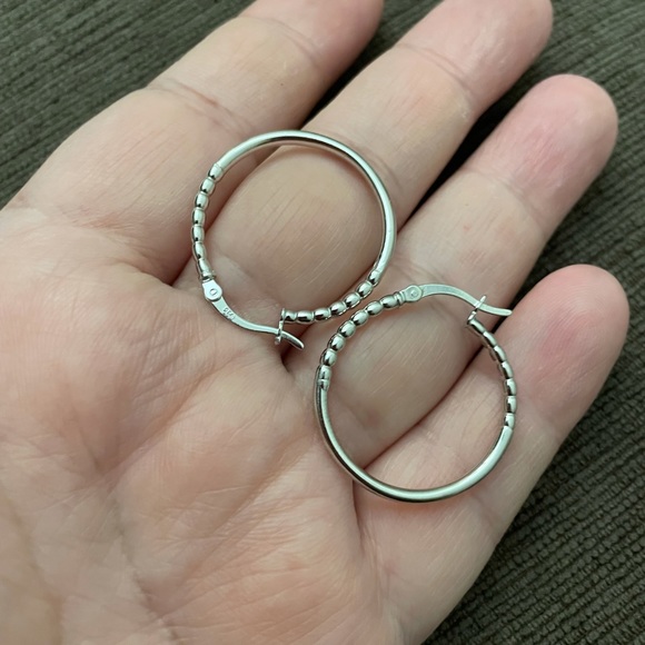 925 sterling silver hoop earrings - Picture 7 of 7